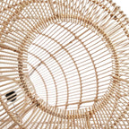 Intérieur de la suspension Bozelo vu du dessous, dôme tressé