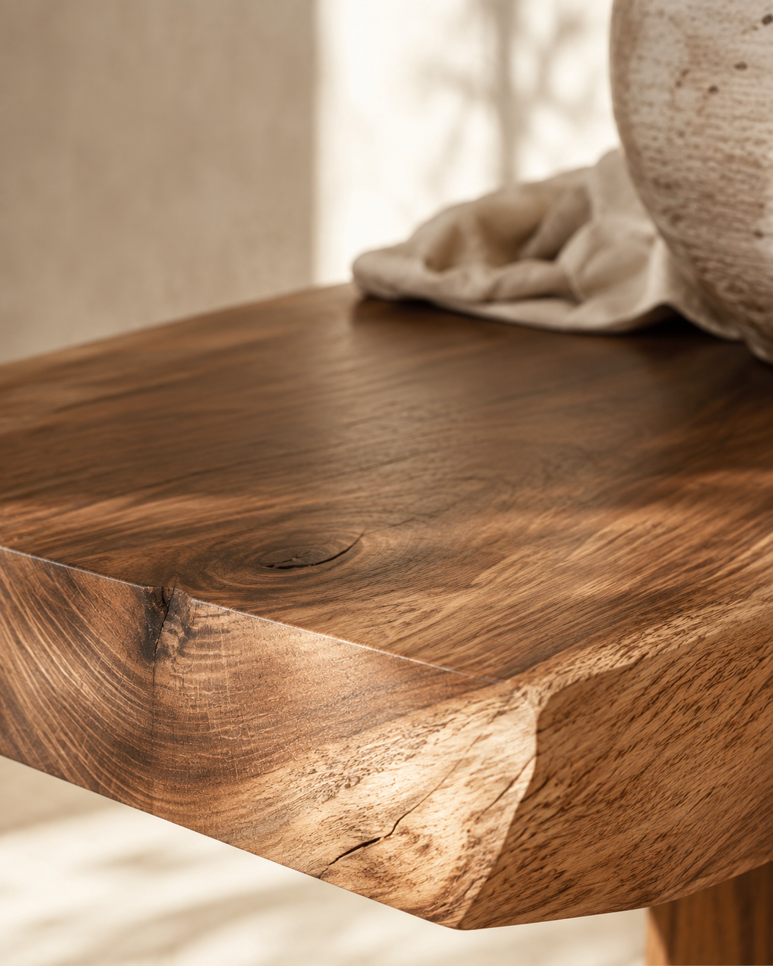 Gros plan sur le veinage et les nuances d'une surface en bois naturel