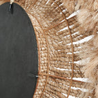 Détail de la structure du dos du miroir Salomon et de sa bordure tressée