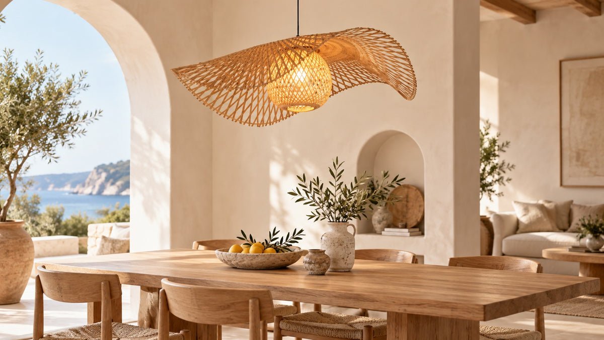 Suspension Naïa dans un intérieur lumineux et chaleureux