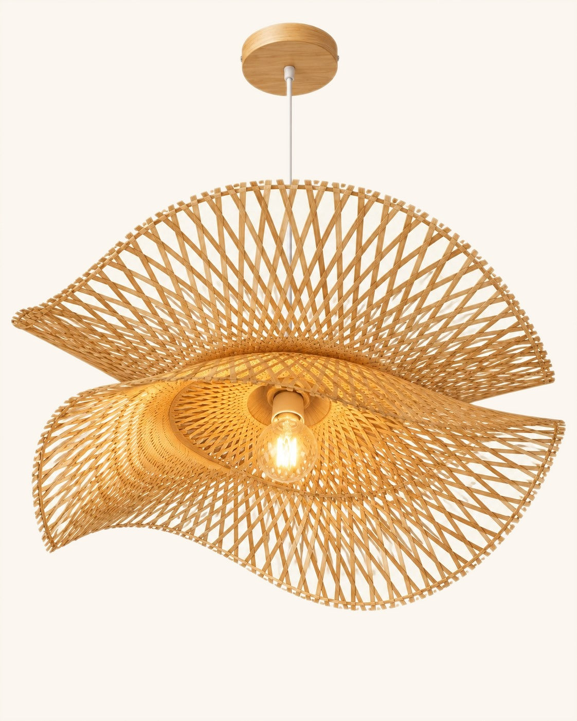Suspension Ondine en bambou naturel – Nis Naturo
