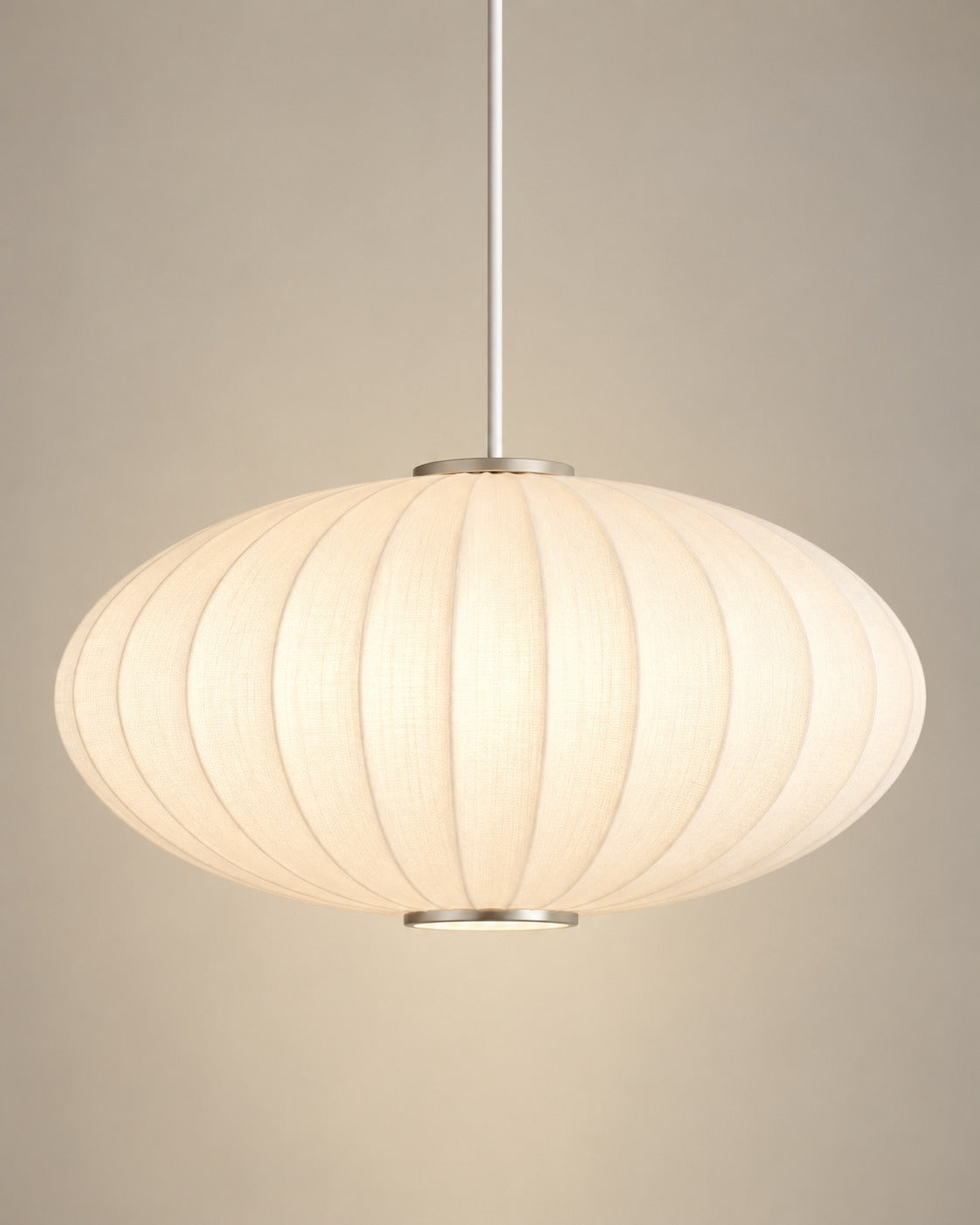 Détail de la surface nervurée de la suspension Perla