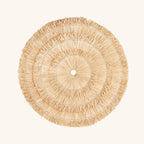 Décoration murale Sehseh en sisal, disque de 85 cm à cercles concentriques