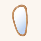 Miroir Organic en teck, taille XL, vu à la verticale