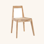 Chaise Paxi en teck vue de trois quarts